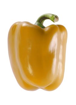 Yellow sweet pepper isolated on white background