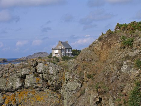 House at the sea, Brittany. Rothéneuf, Haus am Meer