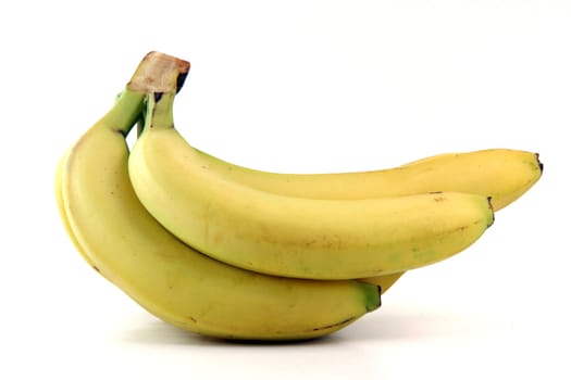 profile bunch of banana isolated on white background healthy eating and agriculture