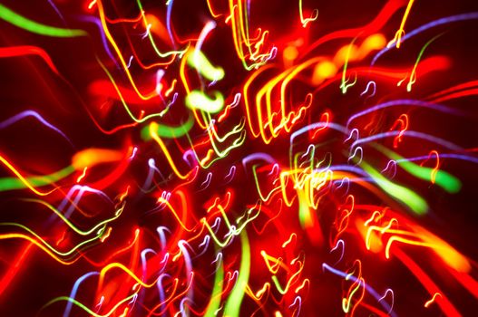 abstract background: colored light motion blurs