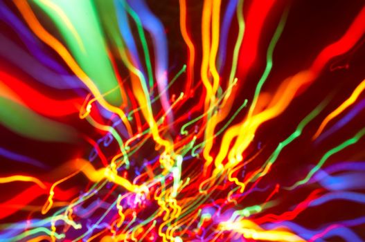 abstract background: colored light motion blurs