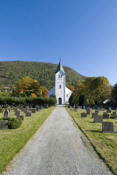 Church yard at fall in Norway!