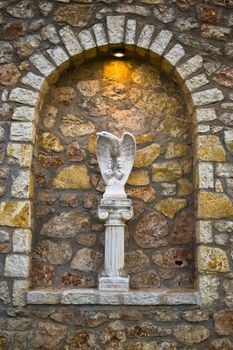 Ancient marble bust of roman eagle