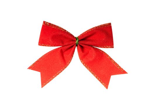 red bow isolated on the white background