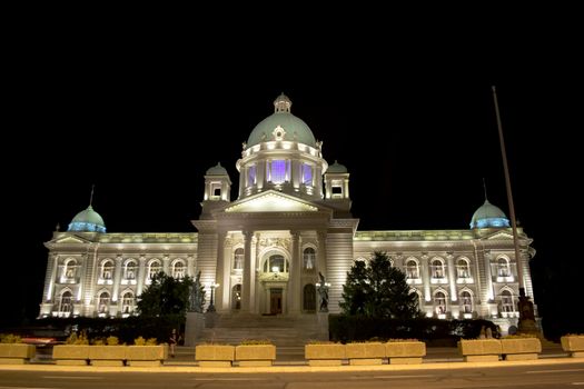 parliament at night