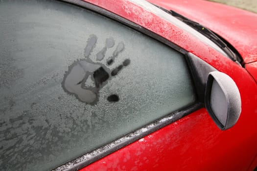 Frozen car in the morning....