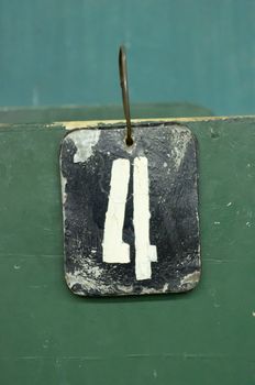 number tags plate for badminton games scores