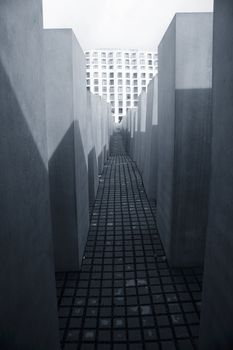The Holocaost Memorial - Berlin, Germany opened 2005. The monument consist of 2711 concrete blocks placed on 19.000 squaremeters.