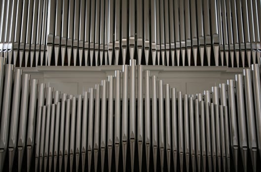 Organ pipes in Danish church.