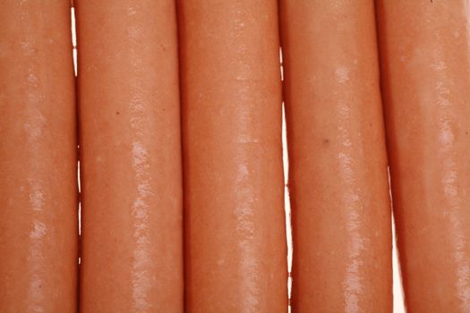 Frankfurter sausages isolated