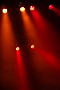 Disco lights at a big pop concert