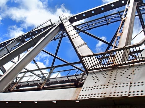 railway bridge through small river