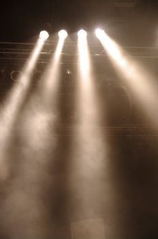 Disco lights at a big pop concert