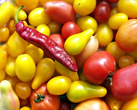 decorative tomatoes and red pimiento
