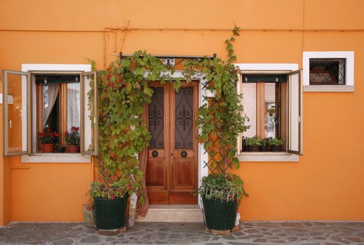 Vibrant house on the island of Burano in the Venetian lagoon - Italy. Just 30 minutes by boat from the centre of the town.