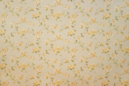 Elegant wallpaper with flowers in retro design. Useful as a background.