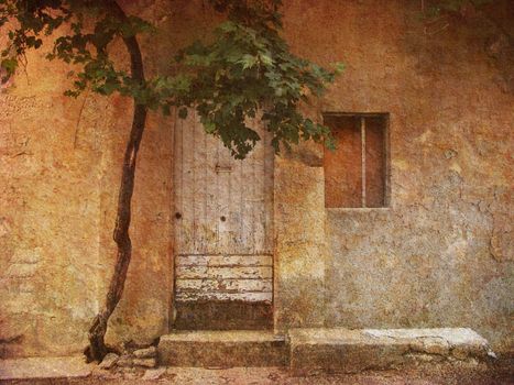 Dream of the old house in Provence. Several of my photos worked together to make a retro - dreamlike look.