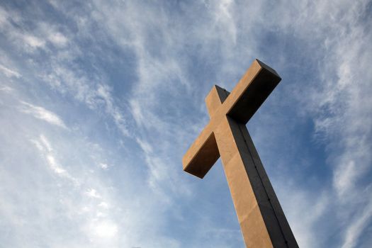 Cross on the hill above Dubrovnik, Croatia