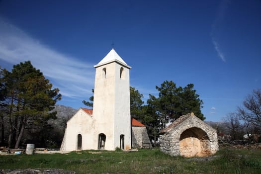 Beautiful small rural church in Croatia