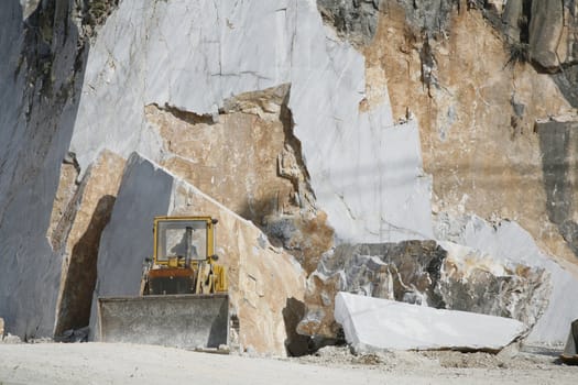 Marble quarry in the mountains near Carrara - Tuscany - Italy.