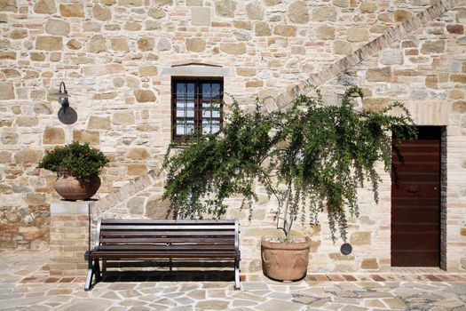 A nicely renovated old Italian stone house.