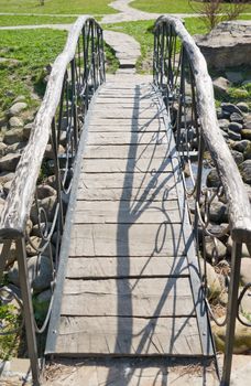 Small and Lovely  Bridge with forged handrail