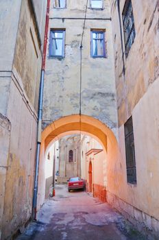 Medieval street. Lvov, Ukraine 