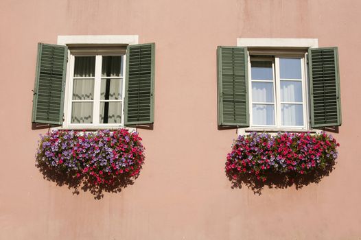 Two nice windows in the little Italian or Tyrolese town Chiusa - Klausen as it is called in German - the main language of the area.