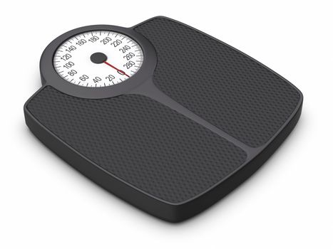 Bathroom Scale. Cliping path included.