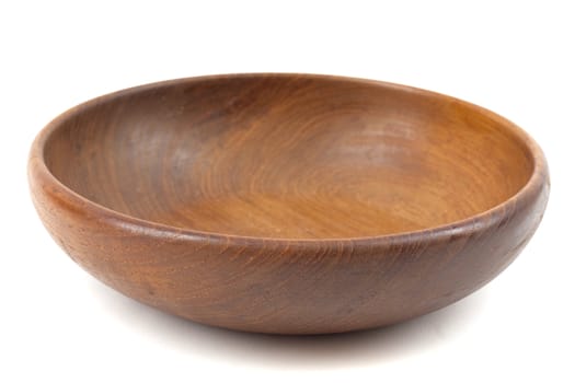Simple old vintage wooden bowl, for soup or porridge