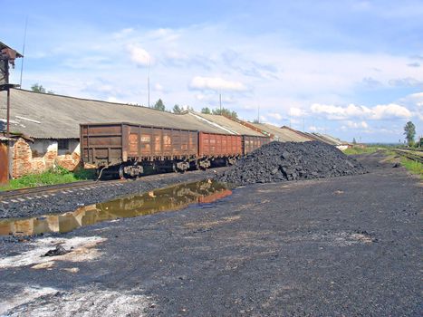 unloading of coal from coach