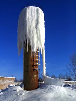 icicles on water tower