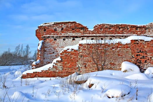 aging brick wall