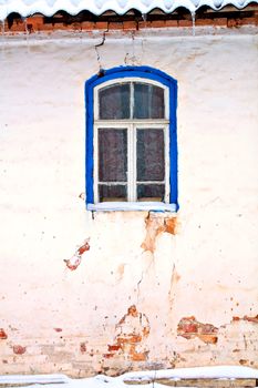 window of the old brick building