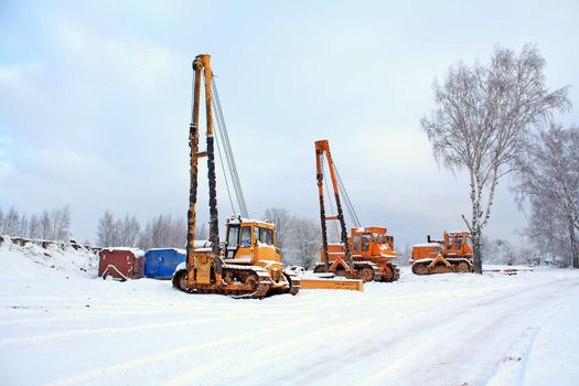 machines on construction of the gasmain