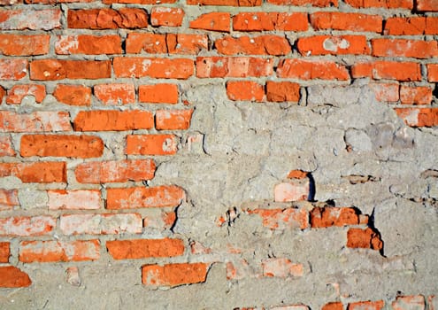 destroyed brick construction