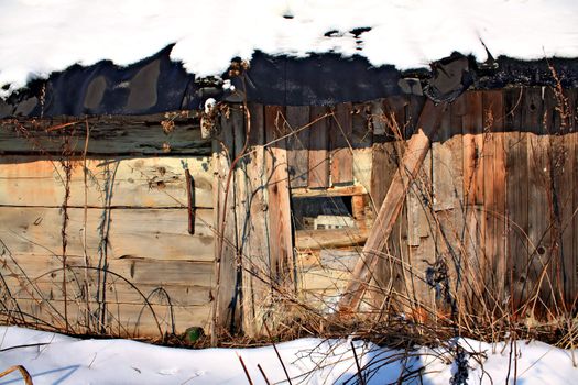 old house in wood
