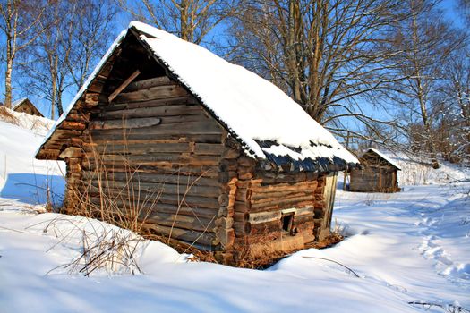 old house in wood