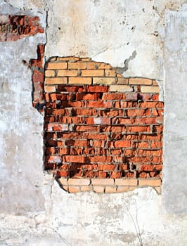 aging brick wall