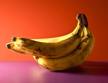 bananas on a red background