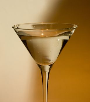 glass of martini dry on isolated background