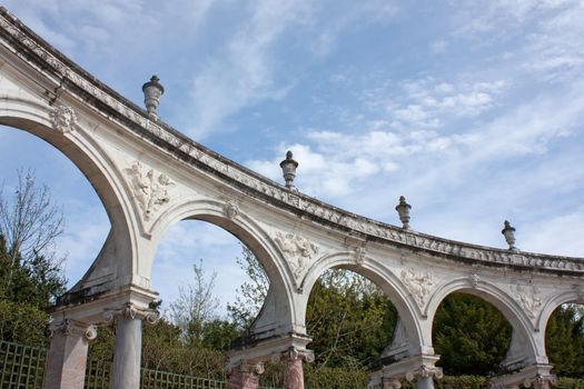 Monument La Colonnade in the gardens of Versailles in France