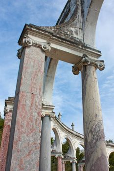 Monument La Colonnade in the gardens of Versailles in France