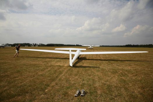 Glider during start - Arnborg, Denmark.