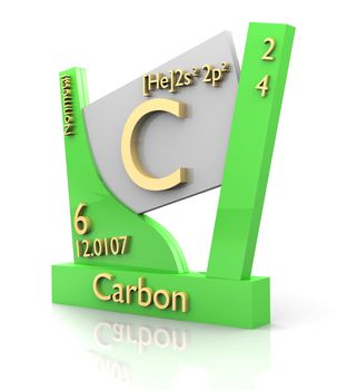 Carbon form Periodic Table of Elements - 3d made