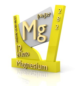 Magnesium form Periodic Table of Elements - 3d made