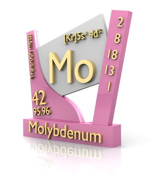 Molybdenum form Periodic Table of Elements - 3d made