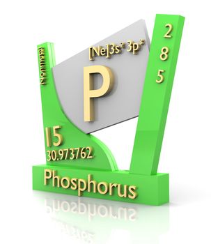 Phosphorus form Periodic Table of Elements - 3d made