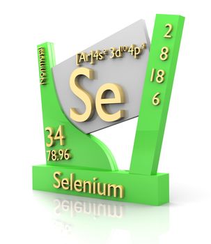 Selenium form Periodic Table of Elements - 3d made