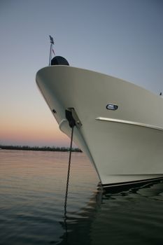 Bow of yacht